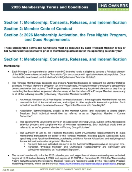 2026 Membership T&C Cover